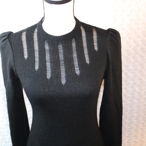 St John for Lillie Rubin Vintage Black Puff Sleeve - Picture 2 of 7